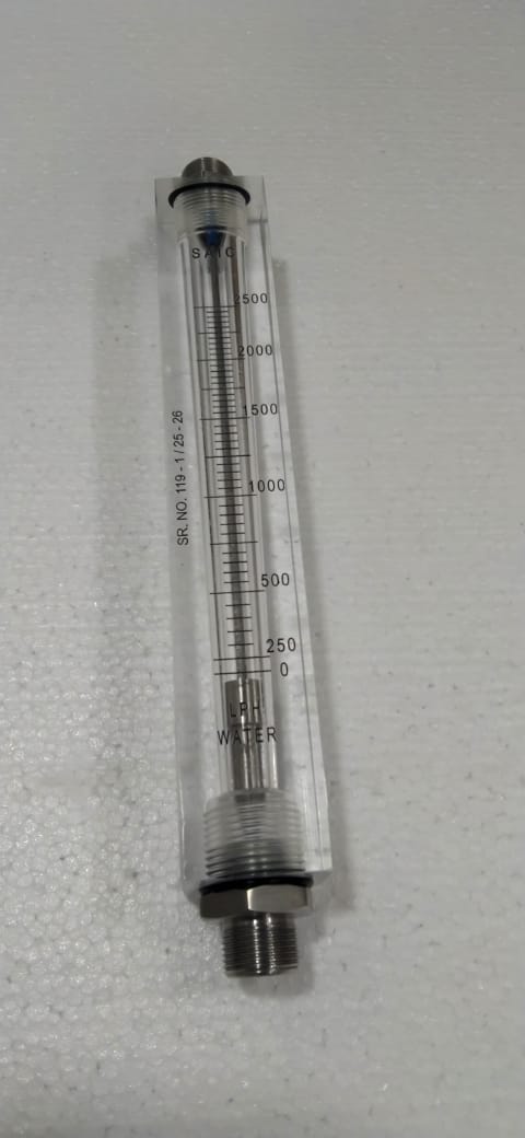 Acrylic Body Rota meter in Flow Range of 0-2500 LPH for water