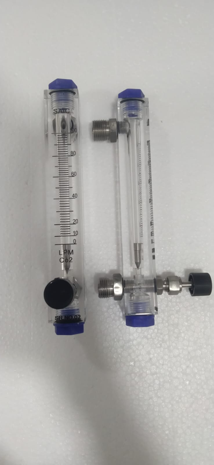 Acrylic Body Rotameter for Co2 in 0-100 LPM